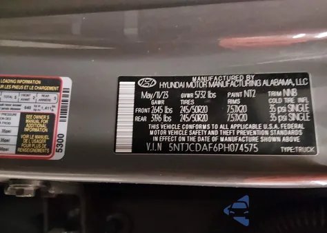 2023 Hyundai Santa Cruz Night z USA, uszkodzony, nr VIN 5NTJCDAF6PH074575